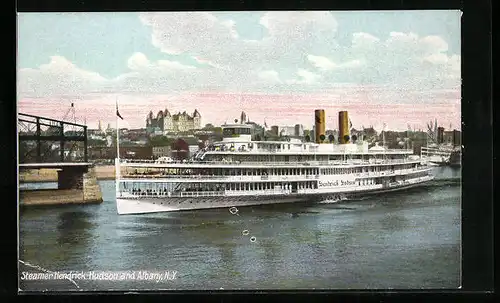 AK Albany, N.Y., Steamer Hendrick Hudson