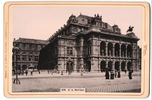 Fotografie Stengel & Co., Dresden, Ansicht Wien, Partie an der K.u.K. Hof-Oper