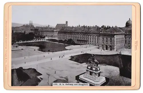 Fotografie Stengel & Co., Dresden, Ansicht Wien, Blick auf den Burgplatz mit der K.u.K. Hofburg