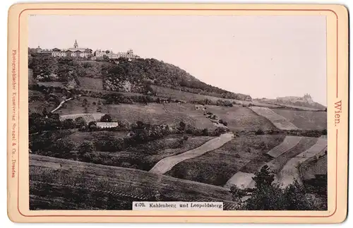 Fotografie Stengel & Co., Dresden, Ansicht Wien, Blick auf den Kahlenberg mit Leopoldsberg und Hotel