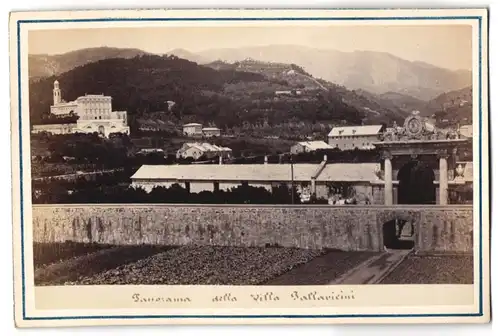 Fotografie C. Decoix, Genova, Ansicht Genua. Panorama della Villa Pallavicini