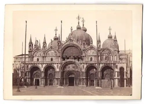 Fotografie unbekannter Fotograf, Ansicht Venedig, Blick auf den Markusdom, Basilica di San Marco