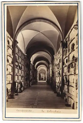 Fotografie C. Degoix, Genova, Ansicht Pisa, Camposanto, La Colombaic, Friedhof