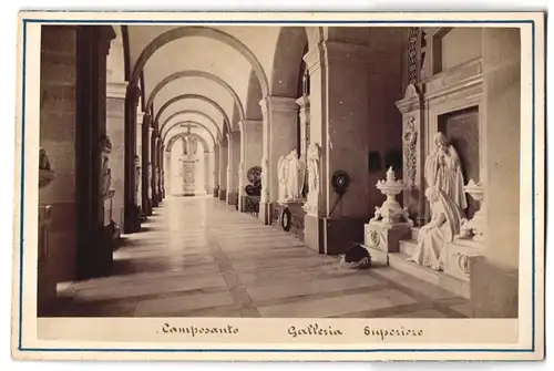 Fotografie C. Degoix, Genova, Ansicht Pisa, Campesanto, Galleria Superioro, Friedhof
