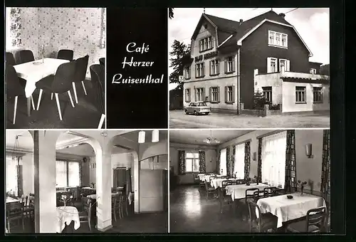 AK Luisenthal, Cafe Herzer, Innenansicht