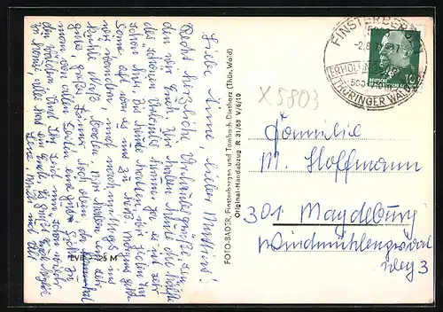 AK Finsterbergen /Thüringer Wald, Cafe Leinagrund, Innenansichten