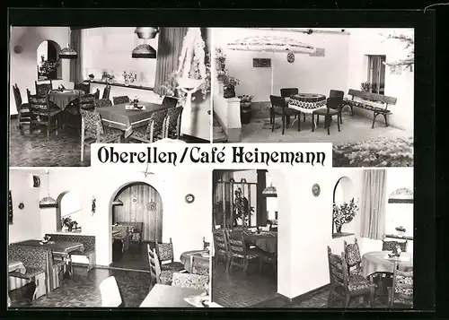 AK Oberellen, Cafe Heinemann, Innenansichten