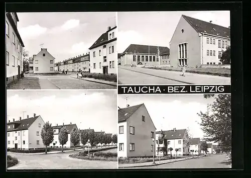 AK Taucha /Bez. Leipzig, Ortspartie, Strassenpartien