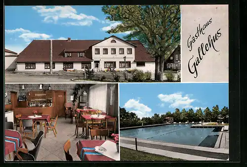 AK Viöl, Gasthaus Gallehus, Innenansicht, Schwimmbad