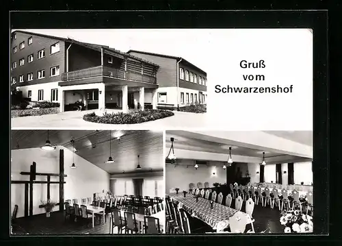 AK Rudolstadt-Schaala, Ferien- und Rüstzeitenheim Schwarzenhof, Innenansichten