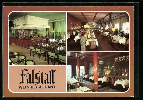 AK Leipzig, HO-Weinrestaruant Falstaff, Innenansichten