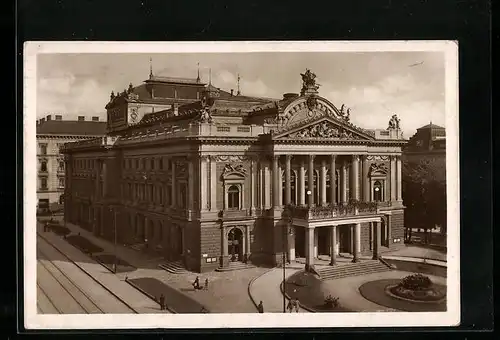 AK Brünn / Brno, Ansicht vom Landestheater