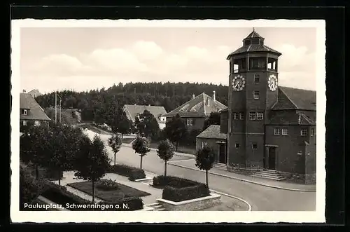 AK Schwenningen a. N., Partie am Paulusplatz