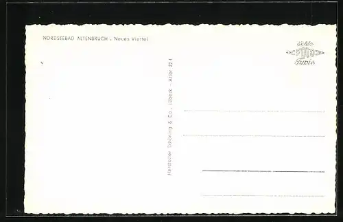 AK Altenbruch, Wohnhäuser im neuen Viertel