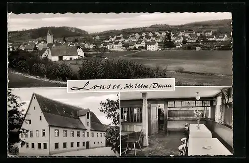 AK Lonsee, Brauerei-Gasthof zum Löwen, Ortsansicht