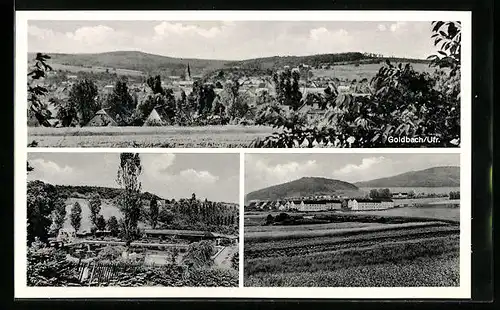 AK Goldbach /Ufr., Gesamtansicht, Ortspartie