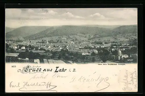 AK Lahr i. B., Gesamtansicht aus der Vogelschau