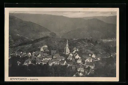 AK Bermersbach i. Murgtal, Ortsansicht aus der Vogelschau
