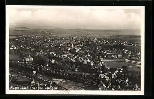 AK Villingen, Gesamtansicht, Fliegeraufnahme