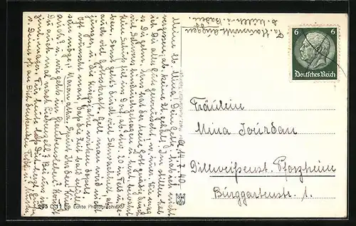 AK Auggen, Ortspartie mit Kirche