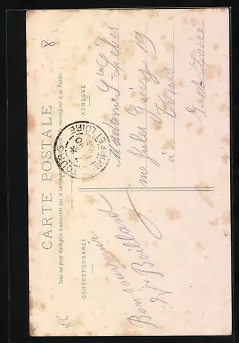 AK Vendeuvre-de-Poitou, Entrée laterale Sud et Clocher roman de l`Eglise