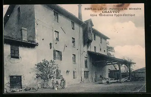 AK Pont-de-Veyle, Fabrique de Biscuits Chauvot, Usine Generatrice Hydro-electrique
