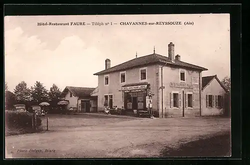 AK Chavannes-sur-Reyssouze, Hotel-Restaurant Faure