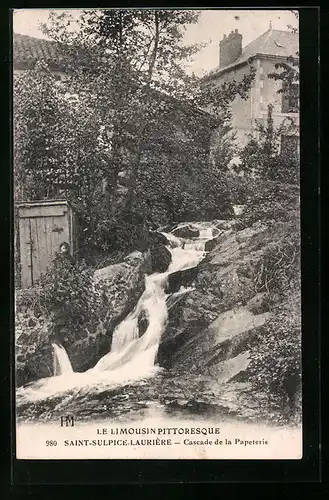AK Saint-Sulpice-Laurière, Cascade de la Papeterie