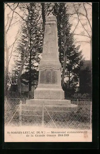 AK St-Sornin-Leulac, Monument commémoratif de la Grande Guerre