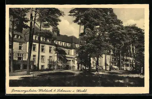 AK Schwaan in Meckl., Genesungsheim Waldeck