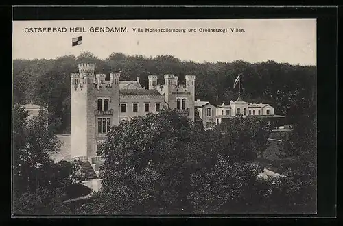 AK Heiligendamm, Villa Hohenzollernburg und Grossherzogl. Villen