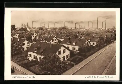 AK Ludwigshafen a. Rh., Anilinfabrik und Colonie