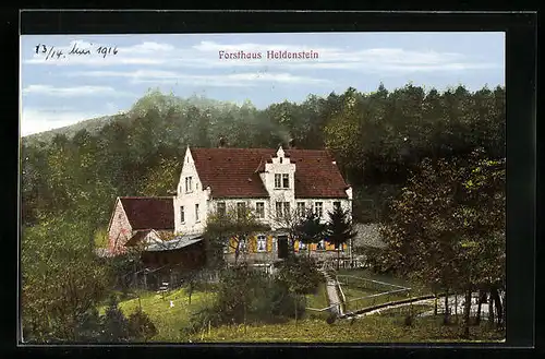 AK Edenkoben, Forsthaus Heldenstein am Waldrand