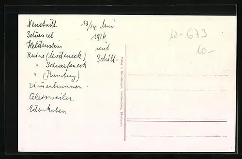 AK Edenkoben, Forsthaus Heldenstein am Waldrand