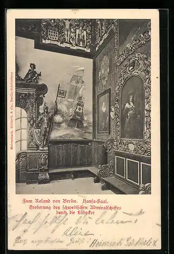 AK Berlin, Cafe zum Roland, Potsdamer Strasse 127-128, Hansa-Saal