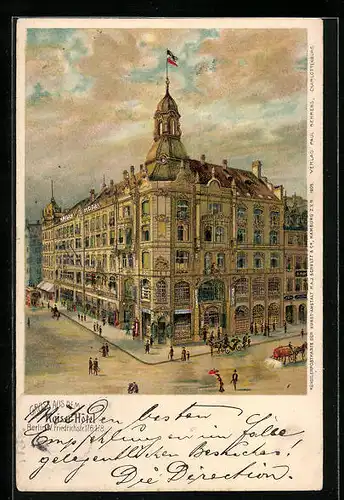 Lithographie Berlin, Kaiser-Hotel, Friedrichstr. 176-178