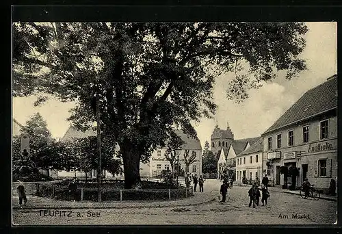 AK Teupitz a. See, Partie am Markt, Apotheke