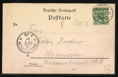 Lithographie Bad Rehburg, Wilhelmsturm, Pavillon, Sanatorium Michaelis
