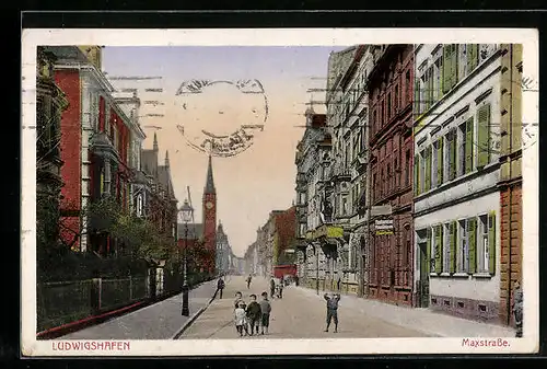 AK Ludwigshafen, Blick in die Maxstrasse