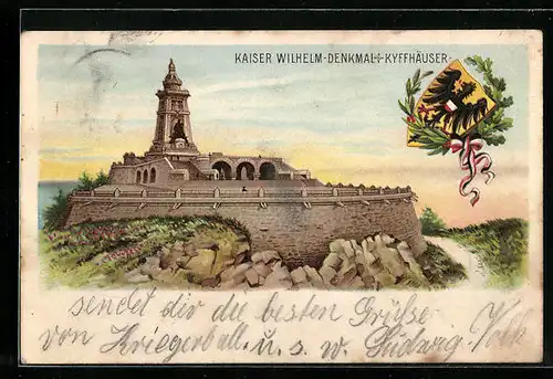 AK Kyffhäuser, Kaiser Wilhelm-Denkmal, Wappen