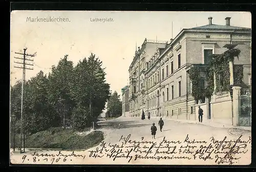 AK Markneukirchen, Partie am Lutherplatz