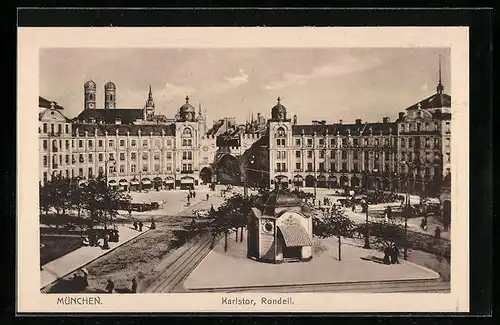 AK München, Karlstor, Rondell