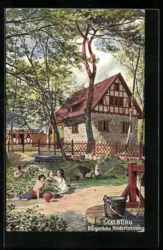 Künstler-AK Saalburg, Bürgerliche Niederlassung