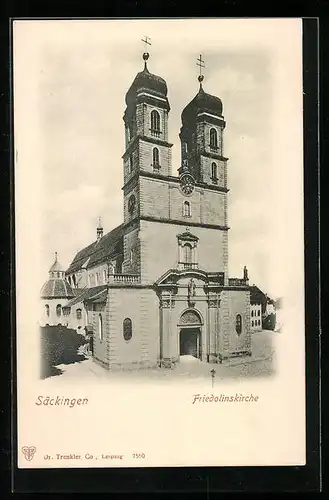 AK Säckingen, Blick auf Friedolinskirche