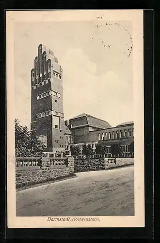 AK Darmstadt, Blick auf den Hochzeitsturm