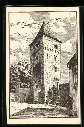 AK Bacharach a. Rh., Blick auf Münzturm