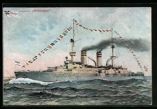 AK Linienschiff Wittelsbach