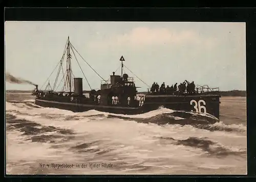 AK Torpedoboot in der Kieler Föhrde, Nr. 4