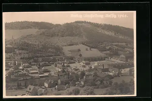 AK Aussig, Ausstellung 1924 aus der Vogelschau