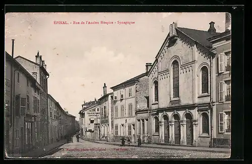 AK Épinal, Rue de l`Ancien Hospice, Synagogue